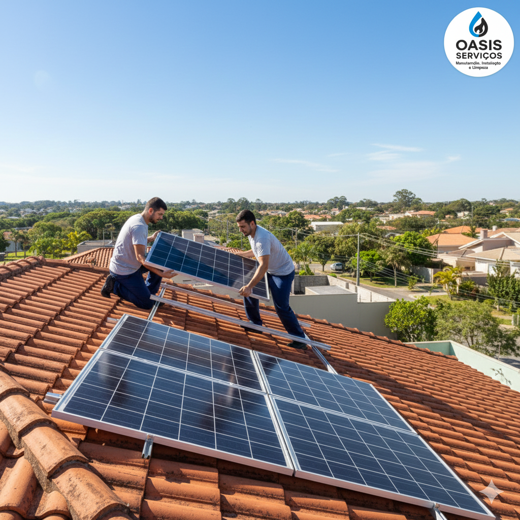 Limpeza de Painel Solar Fotovoltaico
